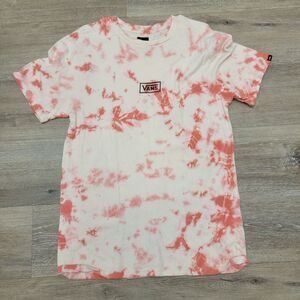 Vintage Style Vans Tie Dye T Shirt size M Orange and White